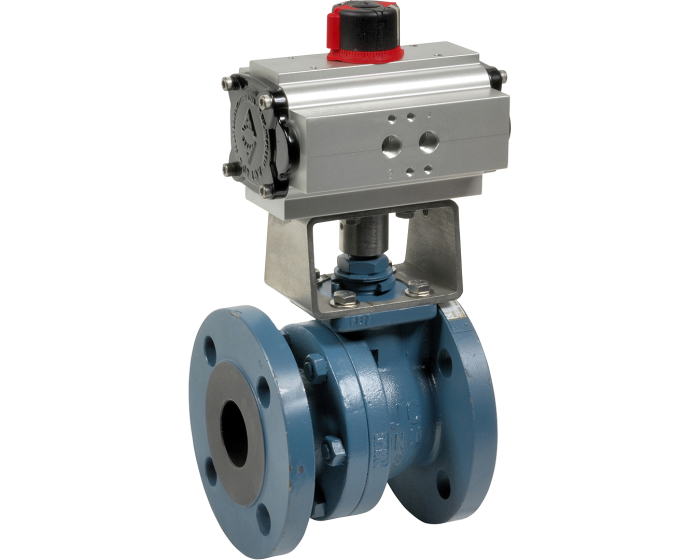 Carbon steel ball valve 540AIT + ADA/ASR pneumatic actuator
